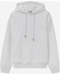 WOOYOUNGMI - Cotton Hoodie With Drawstring Hood And Floral Graphic - Lyst