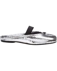 Maison Margiela - Leather Tabi Mule With Broken Mirror Effect - Lyst