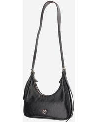 Pinko - Glossy Leather Hobo Bag Shoulder - Lyst