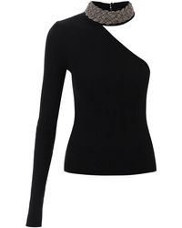 GIUSEPPE DI MORABITO - One-Shoulder Top With Collar - Lyst