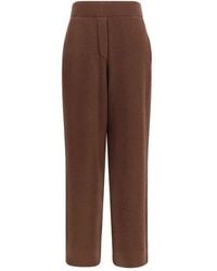 Brunello Cucinelli - Brown Cashmere Casual Pants - Lyst