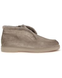 Santoni - Fortune Suede Ankle Boots Sneaker - Lyst