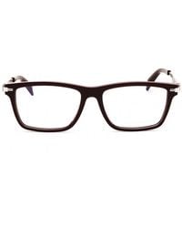Chopard - Eyeglasses Rectangle Full Rim, Shiny Burgundy Frame And Clear Demo Lenses Lens Vch35701Ck - Lyst