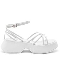 Vic Matié - Leather Sandal With Square Toe - Lyst