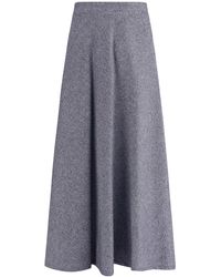 Sara Roka - Flared Midi Skir - Lyst