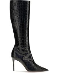 Paris Texas - Vera Crocodile-Effect Leather Knee-High Boots - Lyst