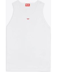 DIESEL - T-Lifty-D Ribbed Cotton Tank Top - Lyst
