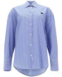 MSGM - Shirt With Logo Cotton - Lyst