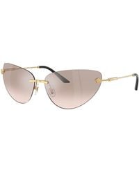 Versace - Sunglasses Cat Eye Rimless, Frame And Mirror Lens Ve22811002-8Z - Lyst