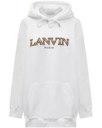 Lanvin - Oversized Logo Hoodie Sweatshirt - Lyst