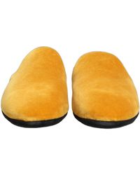 Dolce & Gabbana - Yellow Suede Slides Flat Slipper Men Shoes - Lyst