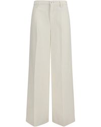 7FOR - Cotton Denim Jeans - Lyst