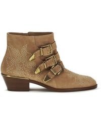 Chloé - Multicolor Calf Leather Bos Taurus Ankle Boots - Lyst
