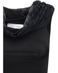Marine Serre - Off Shoulder Draped Top - Lyst
