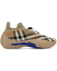 Burberry - Printed Fabric Neptune Slip Ons - Lyst