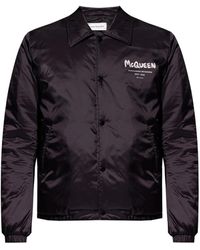 Alexander McQueen - Windbreaker Logo Jacket - Lyst