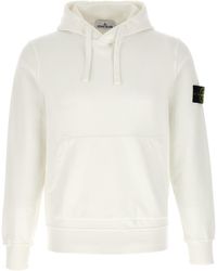 Stone Island - Logo Badge Hoodie - Lyst