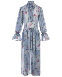 Ermanno Scervino - Floral Print Shirt Dress - Lyst