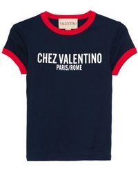 Valentino Garavani - T-Shirt With Chez Paris Rome Print - Lyst
