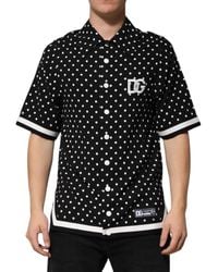 Dolce & Gabbana - Polka Dot Short Sleeves Collared Polo T-Shirt And Rayon Elastane - Lyst