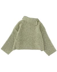 Ganni - Sweater With Side Button Closure Wool Jumpers - Lyst