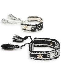 Dior - Set Of Two Logo Bracelets Cotton - Lyst