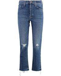 Mother - Tomcat Cropped Skinny Jeans Cotton - Lyst