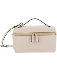Victoria Beckham - 'Vanity' Pale Crossbody Bag With Adjustable Strap And Logo Lettering On The Front - Lyst