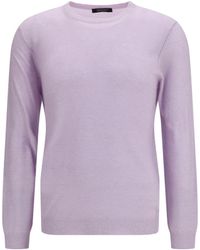 Aragona Cashmere - Crewneck Sweater Cashmere And Linen Kashmir/Capra Hircus - Lyst