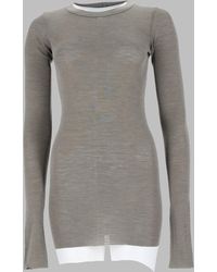 Rick Owens - Long-Sleeved T-Shirt Wool-Silk New Wool T-Shirts - Lyst