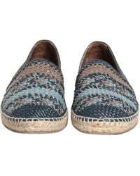 Dolce & Gabbana - Woven Leather Buffalo Espadrille Shoes - Lyst