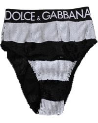 Dolce & Gabbana - Sequin High Waist Panty Underwear And Clothing - Lyst