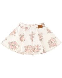 Ganni - Denim Miniskirt Organic Cotton Skirt - Lyst