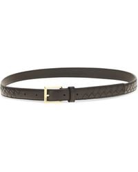 Bottega Veneta - Belt Intrecciato Espresso Leather Lamb - Lyst