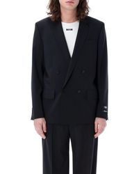 MSGM - Double Breasted Blazer - Lyst