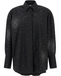 GIUSEPPE DI MORABITO - Rhinestone Shirt Cotton Shirt, Blouse - Lyst