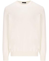 Fay - Beige In Cotton Shaved Knit Jumper - Lyst