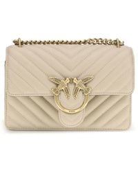 Pinko - Mini Love Shoulder Bag Calf Leather Bos Taurus - Lyst