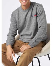Mc2 Saint Barth - Crewneck Sweater With Bombardino Ski Club Embroidery - Lyst