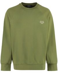 A.P.C. - Cotton Crew-neck Sweatshirt - Lyst