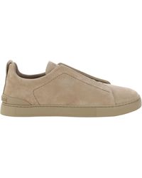 Zegna - Triple Stitchtm Low Top Suede Sneakers - Lyst