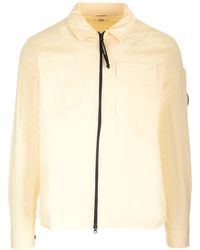 C.P. Company - Zip Up Collared Shirt - Lyst