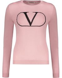 Valentino - Wool Crewneck Sweater Clothing - Lyst