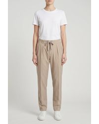 Brunello Cucinelli - Striped Relaxed Trousers - Lyst