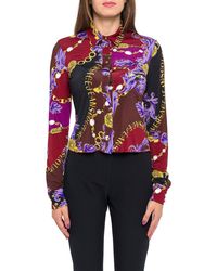 Versace - Chain Couture Print Long-sleeved Shirt - Lyst