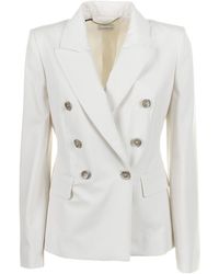 Marella - Double-Breasted Chalk Jacket - Lyst