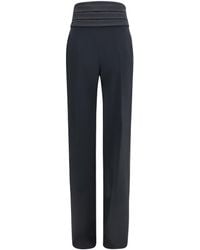 Ermanno Scervino - Satin High-Waisted Pants Viscose; Acetate Trousers - Lyst