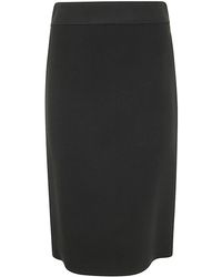 Emporio Armani - High Waist Midi Pencil Skirt - Lyst