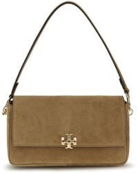 Tory Burch - Charlie Mini Suede Shoulder Bag Chamois Leather - Lyst