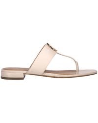 Emporio Armani - Leather Thong-Sandals - Lyst